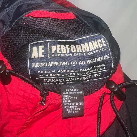 American Eagle Outfitters Black and Red Performance Rugged Winter Jacket XS - Picture 9 of 9